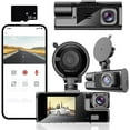 thumbnail image 1 of Dash Cam - 6.10"x4.11"x3.15" 1080P Front Inside Camera with WiFi App, Infrared Night Vision 140° Wide Angle Loop Recording Parking Monitor and 32G Card, 1 of 6