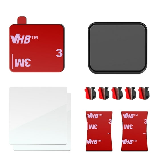 Dash Cam Accessory Kit for Odrey A2Pro - 5x Cable Clips, Additional Adhesive Pads & Stickers, Stand, 3M Rear Camera Sticky Pads