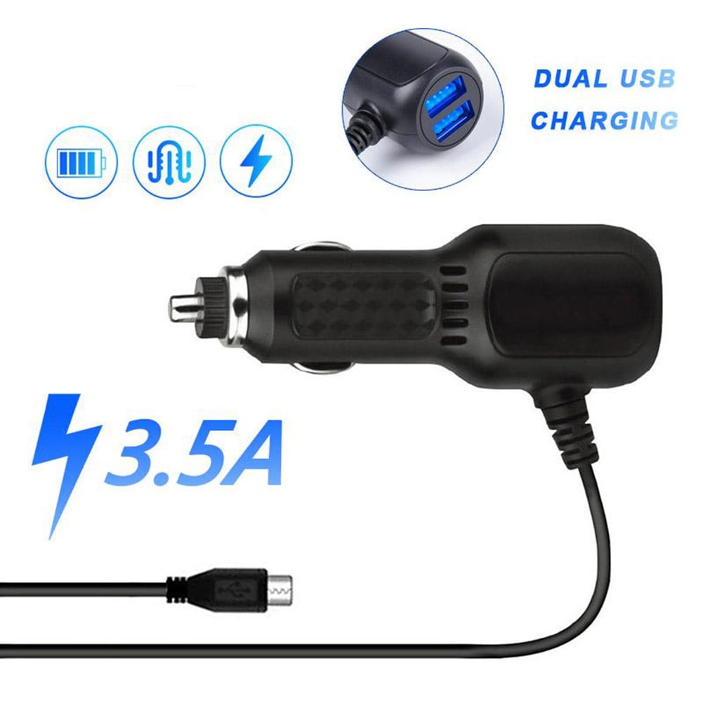 Dash Cam Car Charger Usb Cable 11.5Ft Power Cord Supply for Dvr Camera