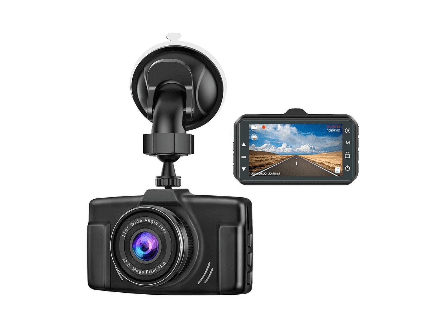 Dash Cam 4 Canali 1080P Con Schermo IPS Da 3'' – WiFi, Visione Notturna E Sensore G, Registrazione In Loop E Parcheggio 24h