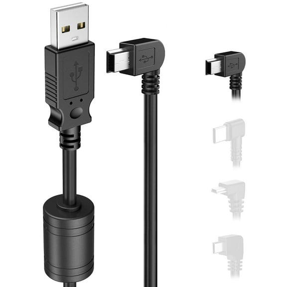 Dash Cam Charger Cable (10Ft 18AWG): Enhanced Thicker Shielded Mini USB Cable for Garmin Nuvi, Drivesmart 65, Zumo XT - Ideal GPS Dashcam Replacement Power Cord & Mirror Camera Power Adapter Wire