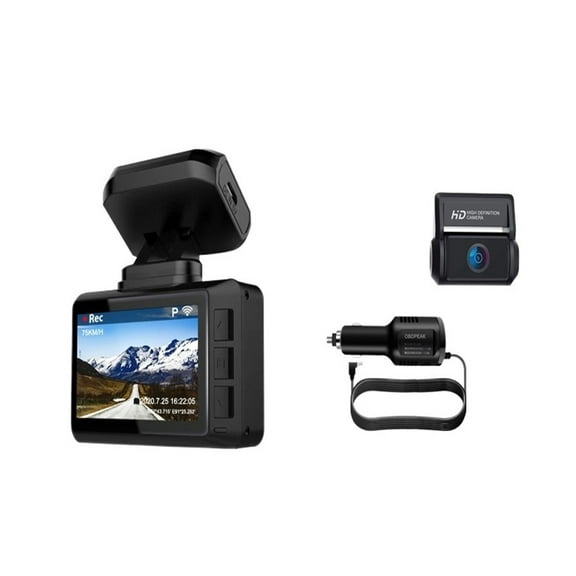 Dash Cam Dual Lens Ultra HD Real 4K Car DVR Camera GPS Rear View Night Vision WDR Video Recorder 24H Parking ,Effortless Control