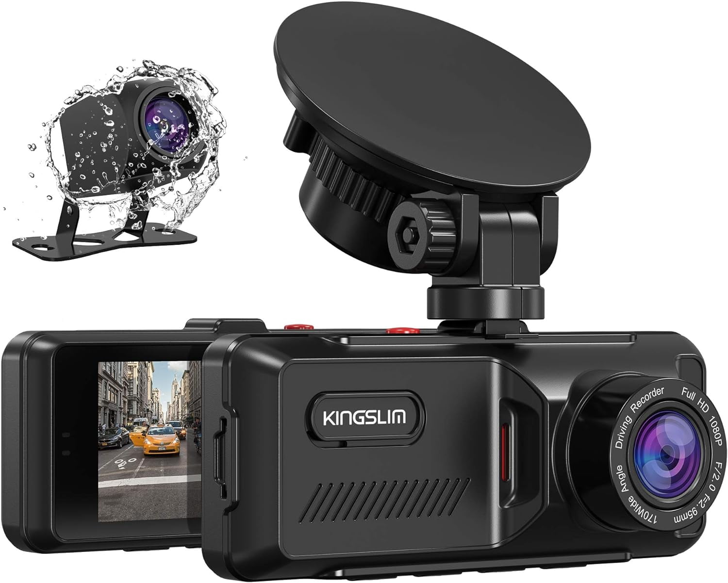 Full Hd Dash Cam With Motion Sensor Dash Cam Front and Rear - 1080P Full HD Car Dash Camera, Dashboard