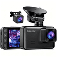 thumbnail image 1 of Dash Cam Front and Rear, 2.5K+1080P Dual Dash Camera for Cars, 2’’ Display Mini Car Camera, G-Sensor Dashcam, Night Vision, 24H Parking Mode, Loop Recording, 170°Wide Angle,, 1 of 7