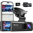 thumbnail image 1 of Dash Cam Front Rear, 4K/2.5K Full HD Dash Camera for Cars, Included 32GB Card, Built-in Wi-Fi GPS, 3.16” IPS Screen, Night Vision, 170°Wide Angle, WDR, 24H Parking Mode(F7NP), 1 of 8