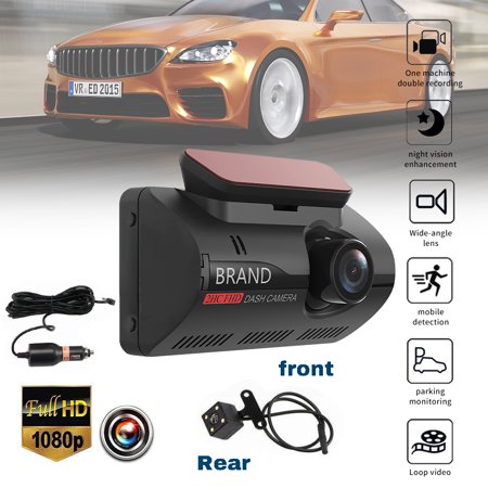 Dash Cam Front and Rear, Dash Camera for Cars 1080P Full HD Dual Dashboard Camera Recorder 3" IPS Screen in Car Camera Night Vision,Motion Detection Parking Monitor G-Sensor