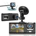 thumbnail image 1 of Dash Cam Front and Rear, TSV 3 Channel Dual Dash Camera, 1080P Car Camera DVR Backup Cam, 3 Way Triple Dashboard Driving Recorder, Inside IR Night Vision, G-Sensor, Parking Mode, 1 of 9