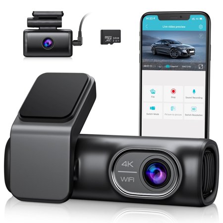 Dash Cam Front and Rear, Built-in 5G WiFi GPS, IPS Screen Dash Camera for Cars,Loop Recording, Night Vision, 24H Parking Monitor