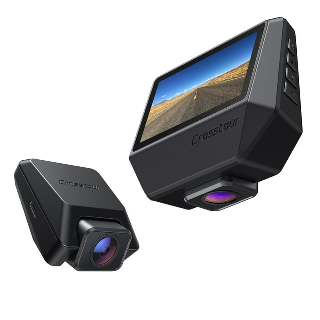 Dash Cam Front and Rear, Crosstour 2.5K GPS Dash Camera Front and Rear