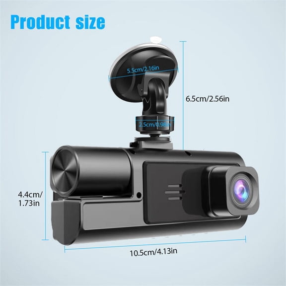 Dash Cam Front and Rear with 1080P FHD, 170° Wide Angle, Night Vision, Parking Monitor and Loop Recording for Cars