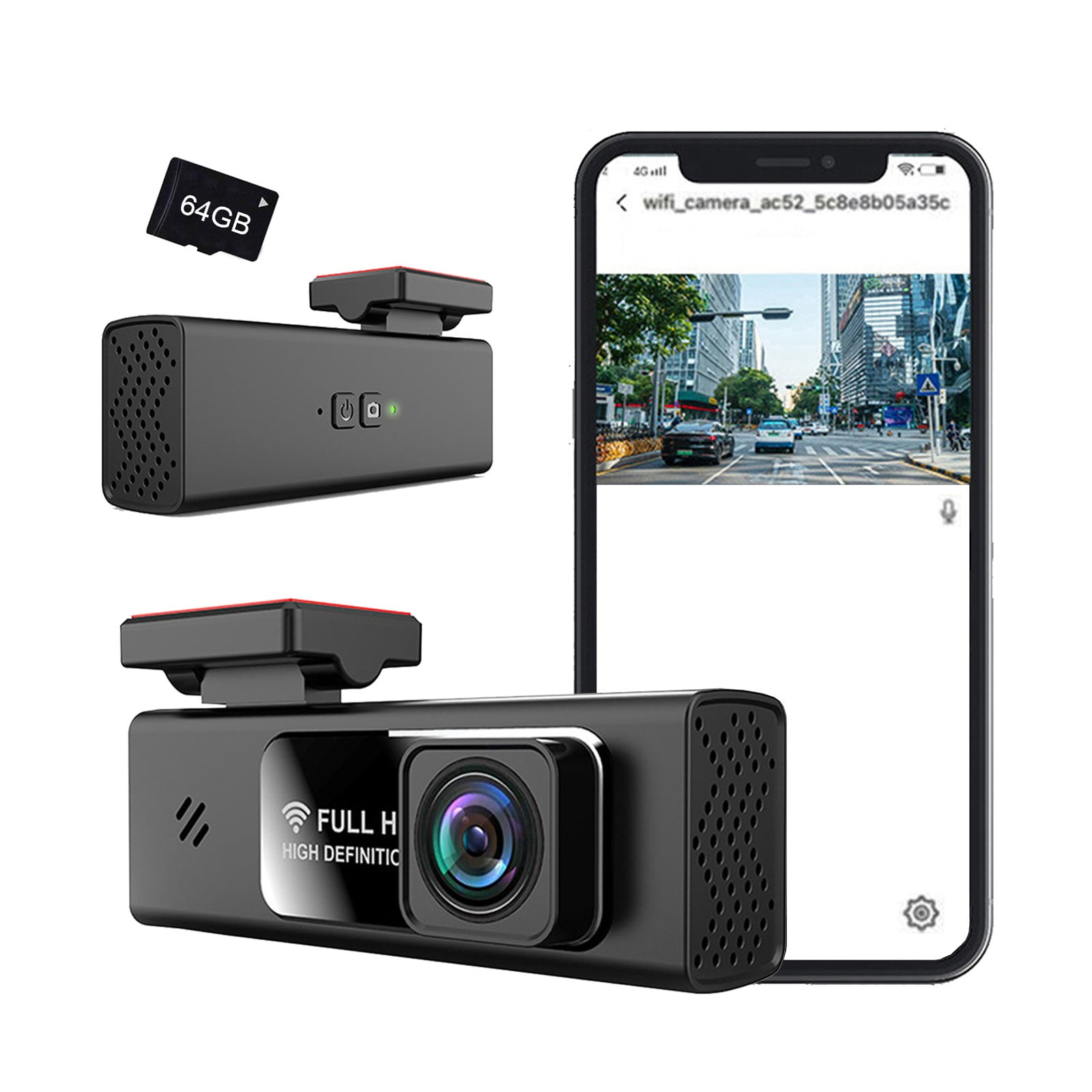 Dash Cam Gnobogi Mobile WiFi Interconnection 2K Highdefinition Night