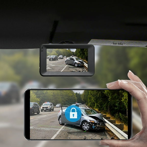 Dash Cam, Harpi Dash Camera for Cars, HD Front and Rear Lens On-board Driving Recorder 140° Wide-angle DVR Reversing Camera with Night Vision G Sensor Parking Monitor