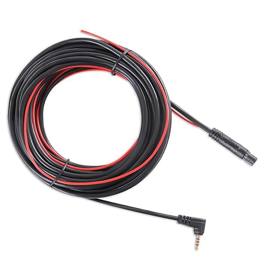 Dash Cam Rear Camera Cable,23 Ft 5 Pin to 2.5mm Male Plug Wire for Mirror Camera Rear View Camera,Car Recorder Reverse Camera Backup Camera Long Replacement Cable Cord Fit Pick-up,Trucks,RV,SUV,Bus