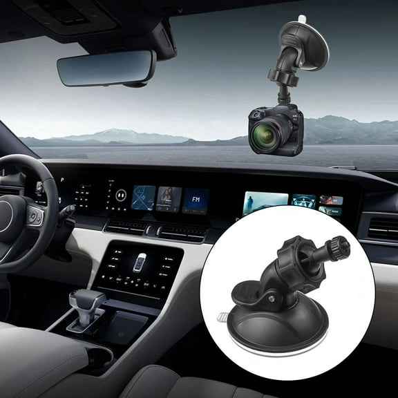 1Pc Car Video Recorder Suction Cup Mount Recorder Bracket Abs Black Dash Cam Holder Camera Stand Suction Cup Car Accessories by Coconut Ok