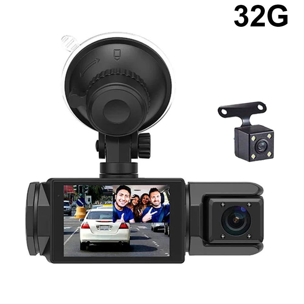 Audio Motion Reverse Camera Dash Cam, Triple Lens HD 1080p Car Recorder, Auto-Actinate Reverse ...
