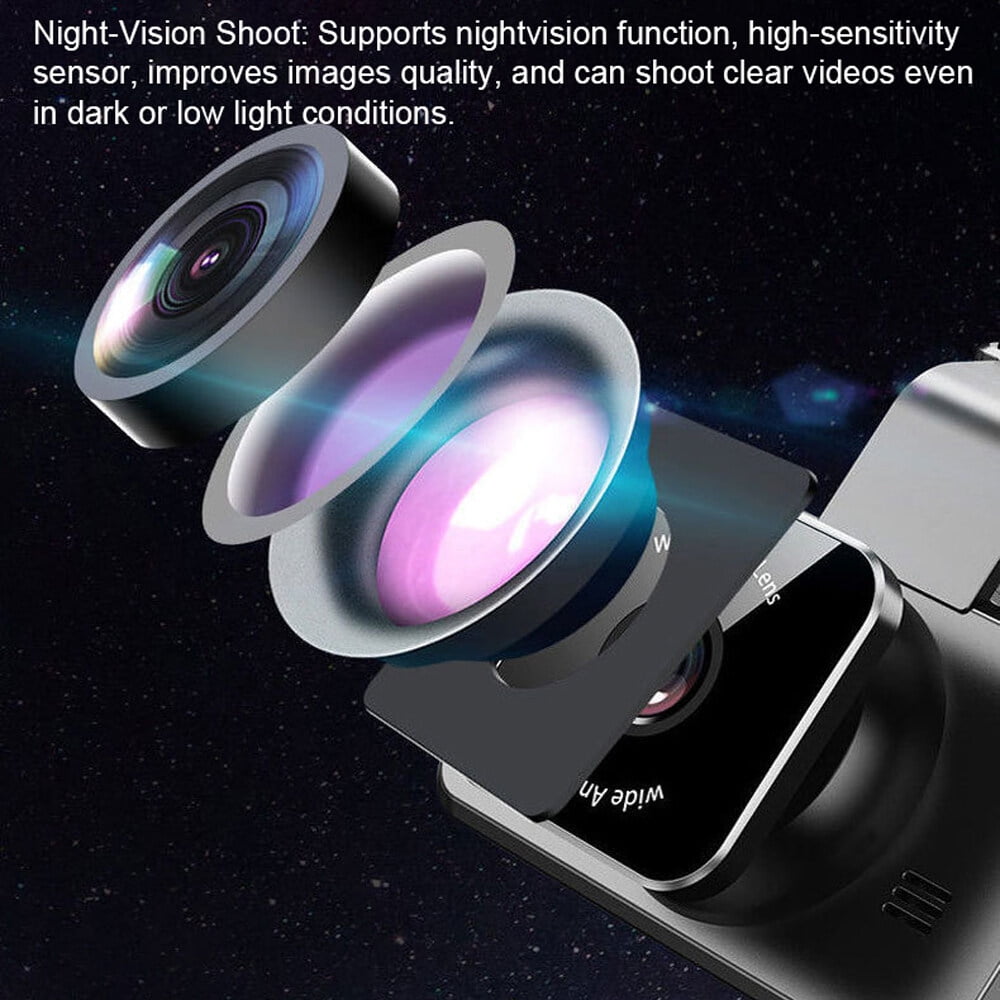 Dash Camera,Camera 4 Inch Car Dvr 1080p 150° Wide Support 1080p Dvr ...