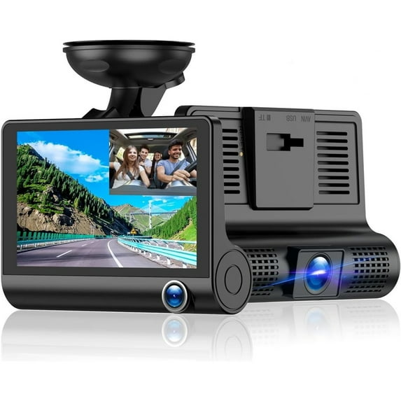 Dash Camera for Car Front and Inside Car Security Camera Dual Dash cam 1080P Car Video Recorder with Audio, 2’’ IPS Screen Night Vision G-Sensor WDR