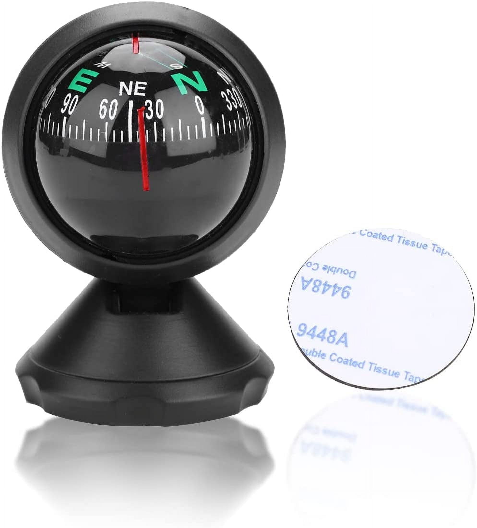 Dash Car Compass, High Precision Auto Adjustable Boat Compass Dash Compass for Car Marine Boat Ship