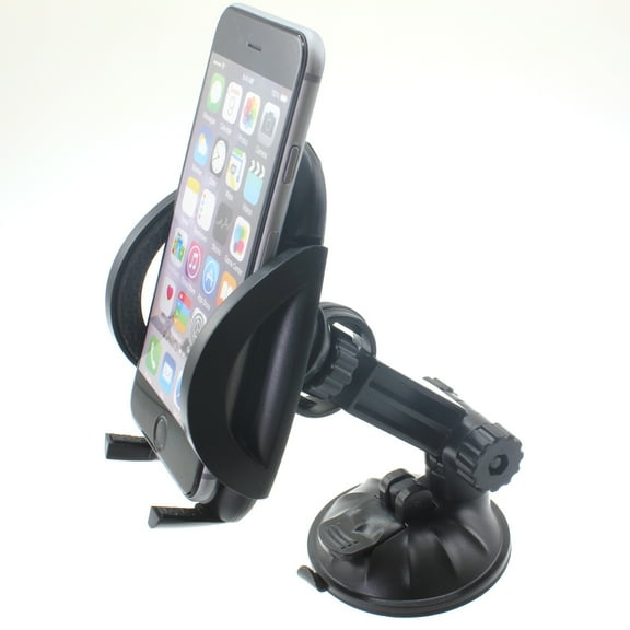 Dash Car Mount for iPhone 16/Pro/Max/Plus - Windshield Holder Cradle Swivel Dock