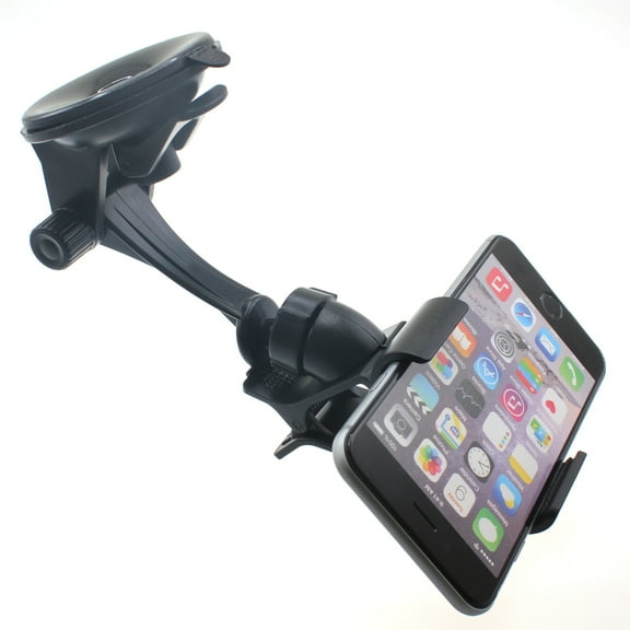 Dash Car Mount for iPhone 16/Pro/Max/Plus - Windshield Holder Cradle Swivel Dock