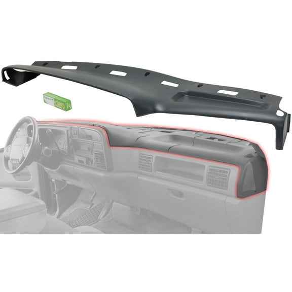 Dash Cover Compatible with 1994-1997 Dodge Ram 3500 2500 8Cyl 6Cyl 10Cyl 5.9L 8.0L 5.2L ABS Thermoplastic Graphite Gray