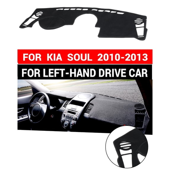 Dash Cover Dashboard Mat Pad for KIA Soul 2010-2013 Dashboard Mat Sun Shade Carpet, Black