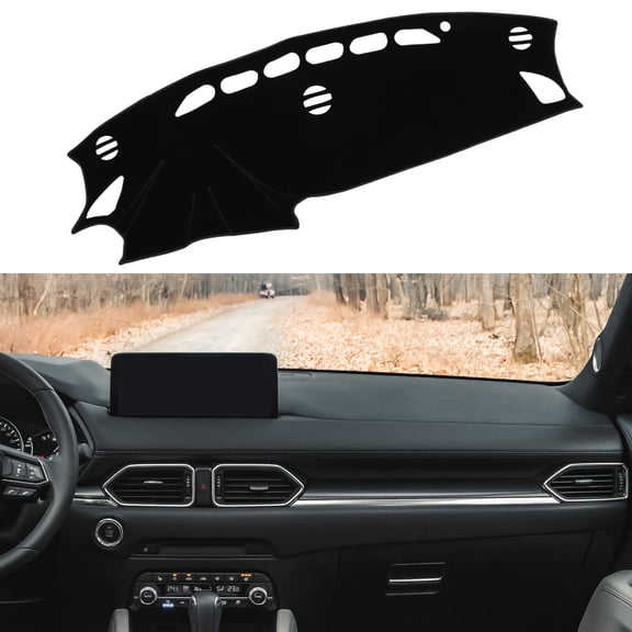 Dash Cover Interior Non-Slip Dashboard Carpet Mat Pad for Mazda CX-5 2012-2016 Polyester Black