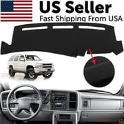 Dash Cover Mat for Chevy Silverado 1500 2500 Tahoe Suburban 2001-2006, Custom Fit Dashboard Protective Pad, Anti-Glare Sunshield Carpet Liner for GMC Sierra, Premium Anti-Slip Dashboard Cover, Black