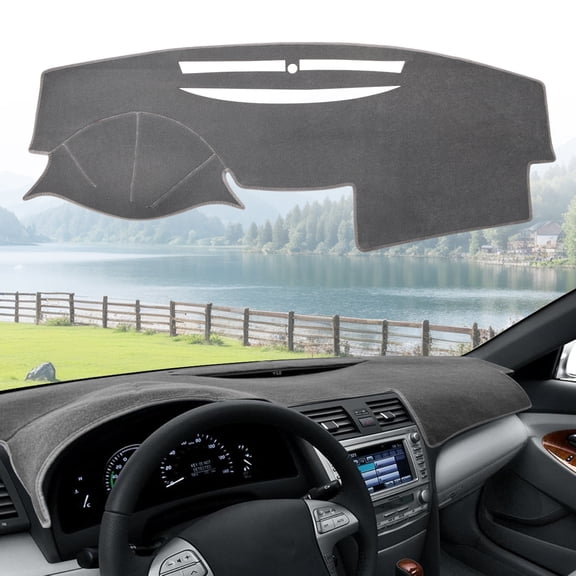 Dash Cover Mat for Toyota Camry 2007 2008 2009 2010 2011 Dashboard Cover Mat Interior Accessories Non-Slip Pad Carpet Sunshield Protector-Grey