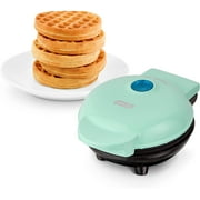 Dash DMW001AQ Machine for Individual, Paninis, Hash Browns, other Mini waffle maker, 4 inch, Aqua
