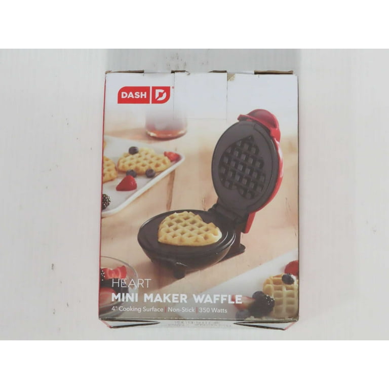 Dash Heart Mini Waffle Maker - Red