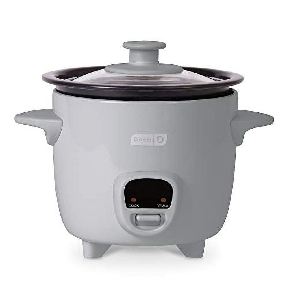Dash DRCM200RMCM04 Mini Rice Cooker Steamer with Removable Nonstick Pot,  Keep Warm Function & Recipe Guide, Cream