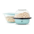 thumbnail image 1 of Dash SmartStore™ Deluxe Stirring Popcorn Maker, Hot Oil Electric Popcorn Machine with Large Lid for Serving Bowl and Convenient Storage, 24 Cups, Aqua, 1 of 6