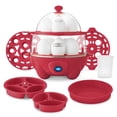 thumbnail image 1 of Dash Deluxe Rapid Egg Cooker for Hard Boiled, Poached, Scrambled Eggs, Omelets, Steamed Vegetables, Dumplings & More, 12 Egg Capacity, with Auto Shut off, Red, 1 of 6