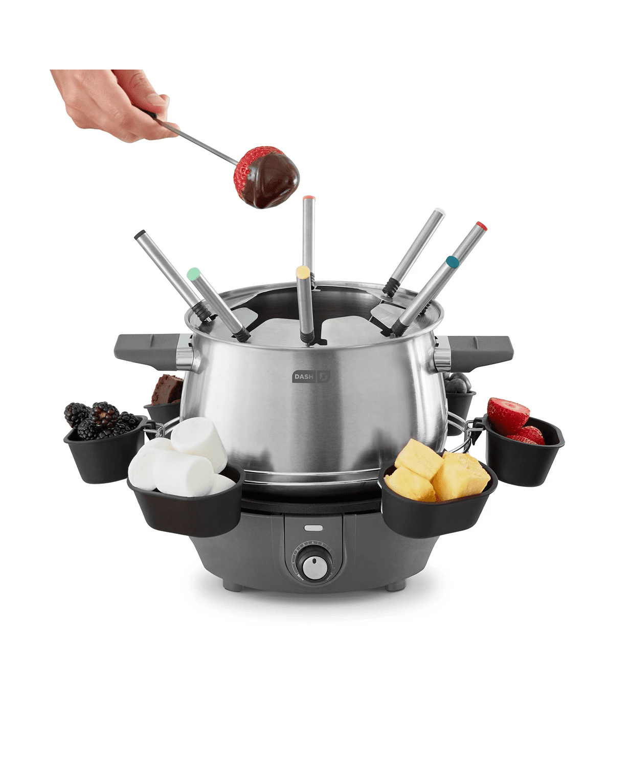 [Brand New] Dash Deluxe Stainless Steel Fondue Maker with Temperature  Control