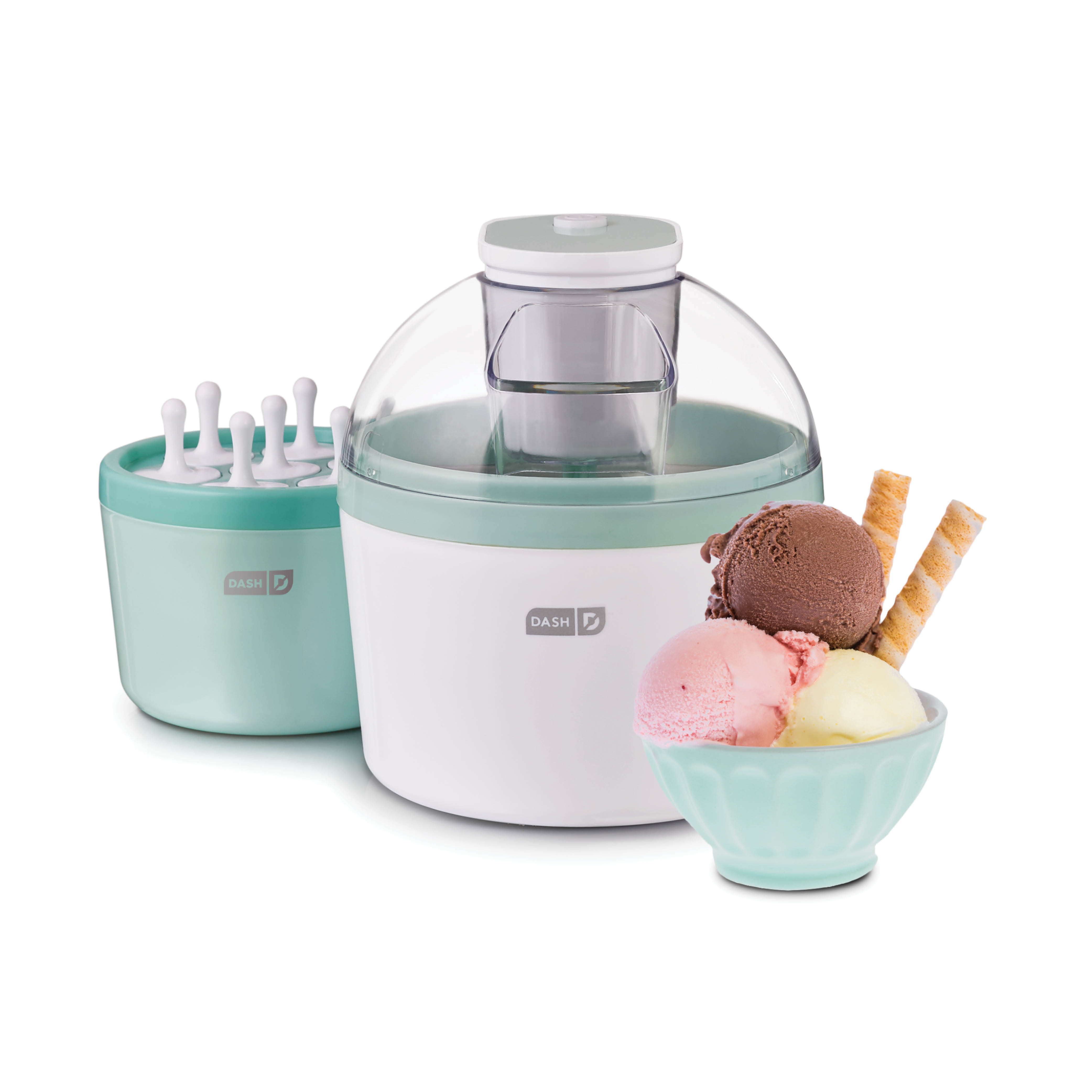 Dash Everyday Ice Cream Maker with Mixing Bowl & Ice Pop Molds + Recipe Book, 1 Quart, 5.1 lbs - image 1 of 5