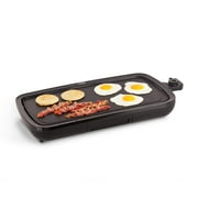 Dash Everyday Nonstick Electric Griddle for Pancakes Burgers, Quesadillas, Eggs & Other on the Go Breakfast, Lunch & Snacks with Drip Tray + Included Recipe Book, 20in, 1500-Watt, Black
