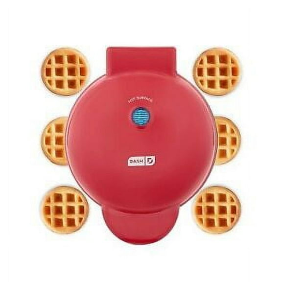 Dash Express 7-Waffle Electric Waffle Maker, Red