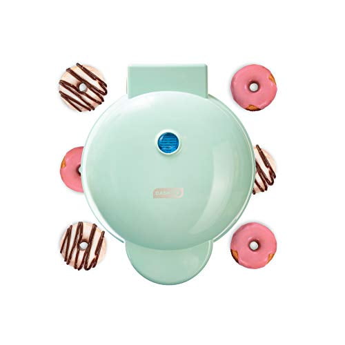 Dash DDM007 Mini Donut Maker Machine for Kid-Friendly Breakfast, Snacks, Desserts & More with Non-stick Surface, Makes 7 Doughnuts, Aqua