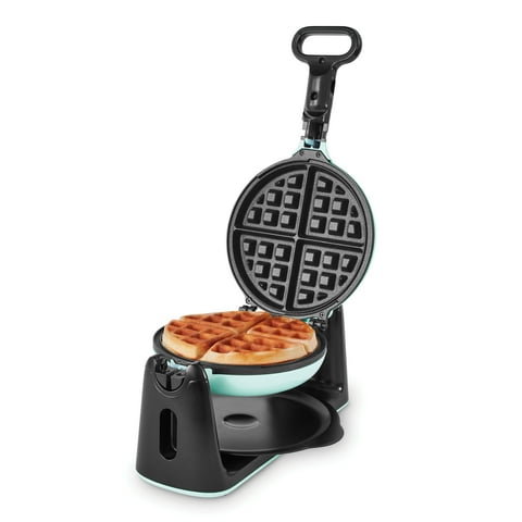 Dash Flip Belgian Waffle Maker – 1” Thick Waffle Mold, Nonstick Waffle Iron with Quick Heat-Up, Surface - Rotating Belgian Waffle Maker for Kids and Families, Just Add Batter, Aqua