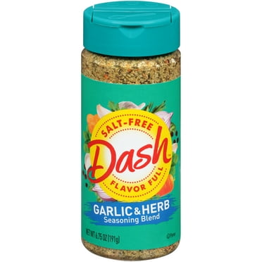 Dash Garlic & Herb Seasoning Blend, Salt Free, Kosher, 6.75 oz