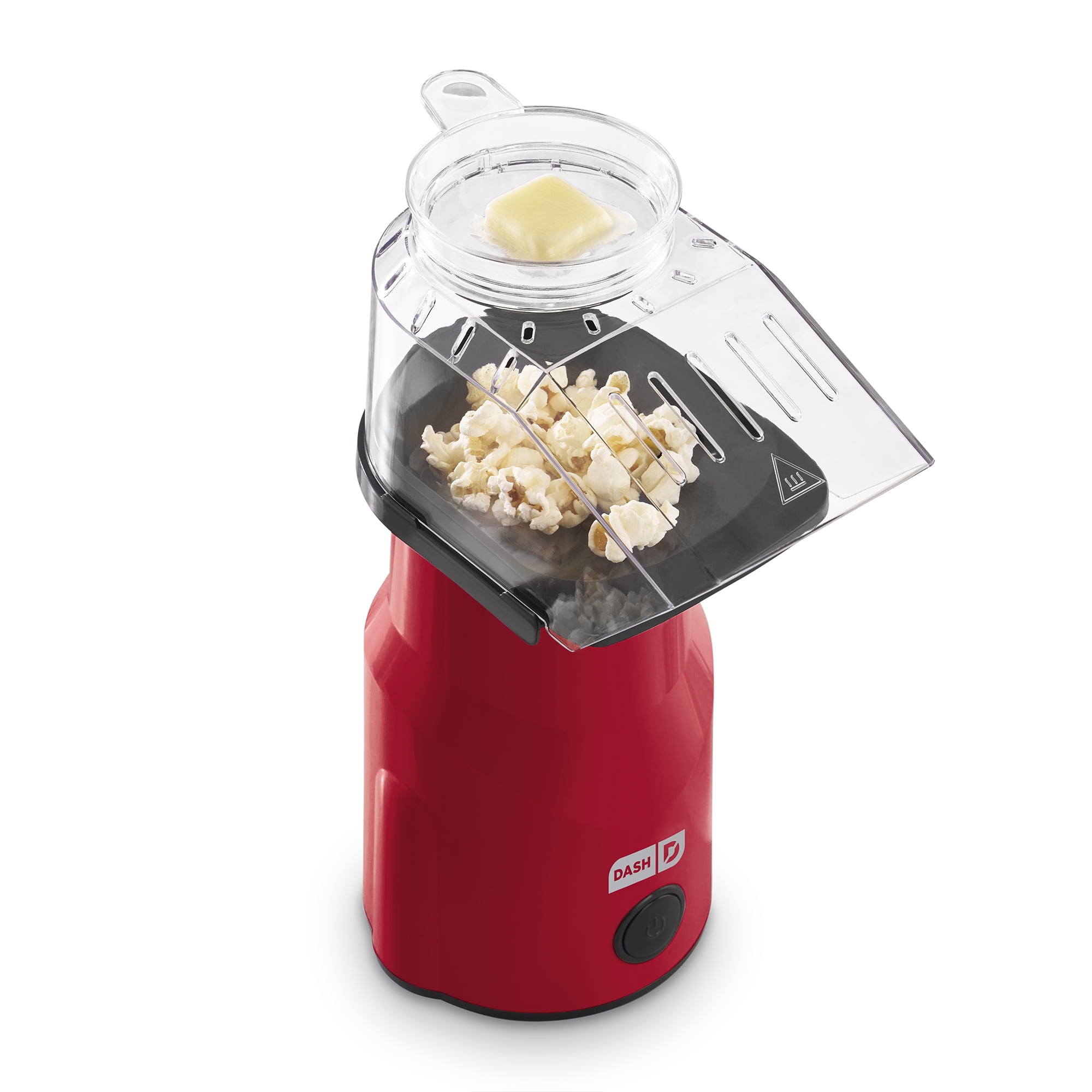 Red Compact Hot Air Popcorn Popper with Butter Tray
