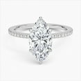 thumbnail image 1 of Dash JEWEL Marquise Cut 2 Ct Lab Created Simulated Diamond Anniversary Ring - Stamped 14K White Gold Plated Promise Anniversary Ring - Anniversary Gifts for Women's - Wedding Gifts for Mom Day, 1 of 5