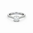 thumbnail image 1 of Dash Jewel 1.6 Ct Cushion Cut Lab Created Diamond Engagement Ring – 14K White Gold Plated – Elegant Jewelry for Women – Gift for Birthday or Anniversary – Proposal Ready, 1 of 4
