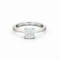 thumbnail image 1 of Dash Jewel 1.7 Ct Asscher Cut Lab Created Diamond Ring – 14K White Gold Plated Tapered Shank Solitaire Engagement Wedding Ring – Timeless Gift for Women, 1 of 4