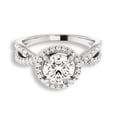 thumbnail image 1 of Dash Jewel 1.7 Ct Round Cut Lab Created Diamond Ring for Women's - 14K Silver Ring for Gift - Halo Infinity Engagement Wedding Anniversary Ring for Women's - Bridal Diamond Jewellery for Her, 1 of 7