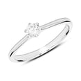 thumbnail image 1 of Dash Jewel 1.7 Ct Round Cut Lab-Created Diamond Tapered Band Engagement Ring - 14K White Gold Plated - Timeless Solitaire Design - Ideal for Proposals and Special Occasions - Women’s Gift for Her, 1 of 2