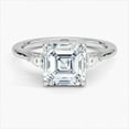 thumbnail image 1 of Dash Jewel 1.9 Ct Asscher Cut Diamond Rings - 14K White Gold Over Rings - Women's Jewelry Engagement Wedding Silver Ring - Silver Diamond Beautiful Special Occasion Ring - Promise Gifts for Her, 1 of 6