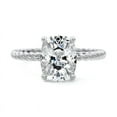 thumbnail image 1 of Dash Jewel 1.9 Ct Cushion Cut Lab Created Simulated Diamond - Silver 14K White Gold Plated Rings - One Stone Engagement Wedding Rings for Women's - Latest Engagement Diamond Ring for Women's, 1 of 7