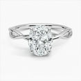 thumbnail image 1 of Dash Jewel 14K Silver Rings for Her - 1.9 Ct Oval Cut Diamond Rings - Engagement Solitaire Diamond Rings for Gifts - Proposal Delicate Rings for Herfriend - Party Wear Diamond Rings for Women's, 1 of 6